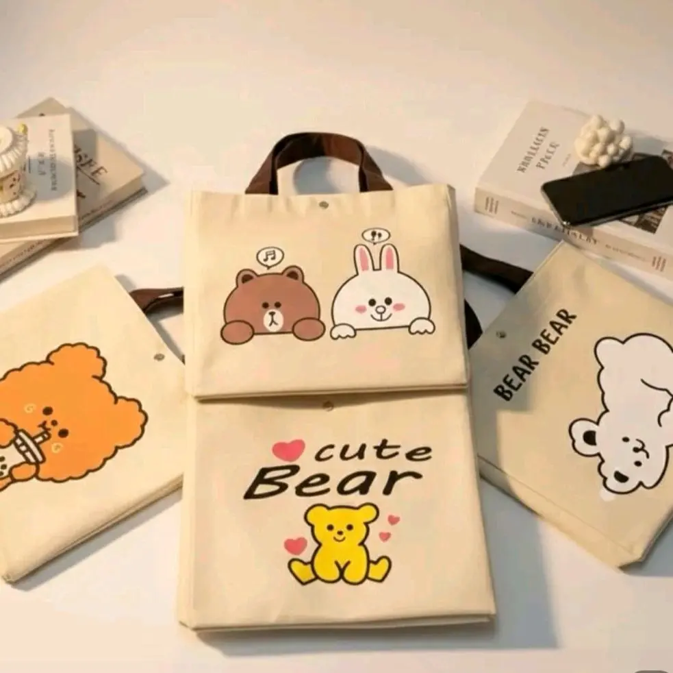 TAS BEKAL KANCING  BERUANG LOKAL KANVAS DINIR