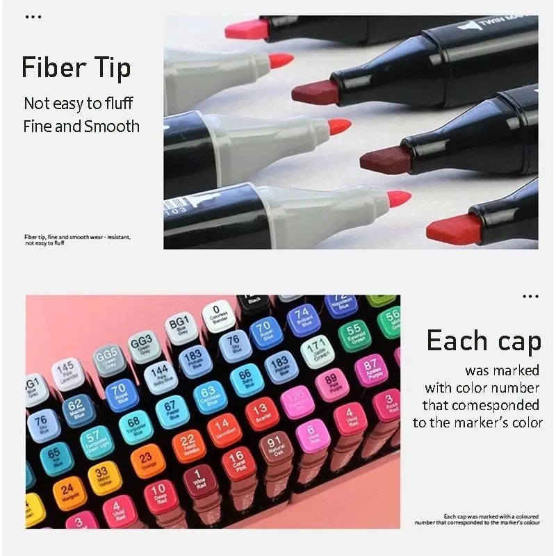【COD】Touch 204/168/120 Warna Sketsa Spidol Umum General Marker Set Animation Markers Pen Stationery 8