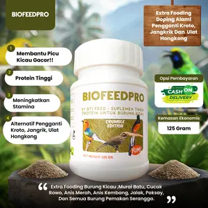 VITAMIN BURUNG KICAU 125GR | BIOFEEDPRO | KICAU GACOR, PENGGANTI JANGKRIK KROTO ULAT HONGKONG, PENINGKAT STAMINA DAN IMUNITAS