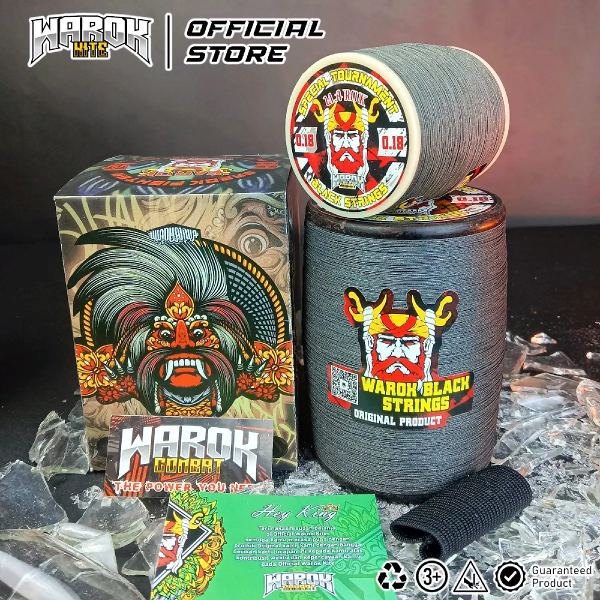 Gelasan Matot Tournament Warok BLACK STRINGS 0,22 Import ( Bahan Senar Matot Hitam Import )