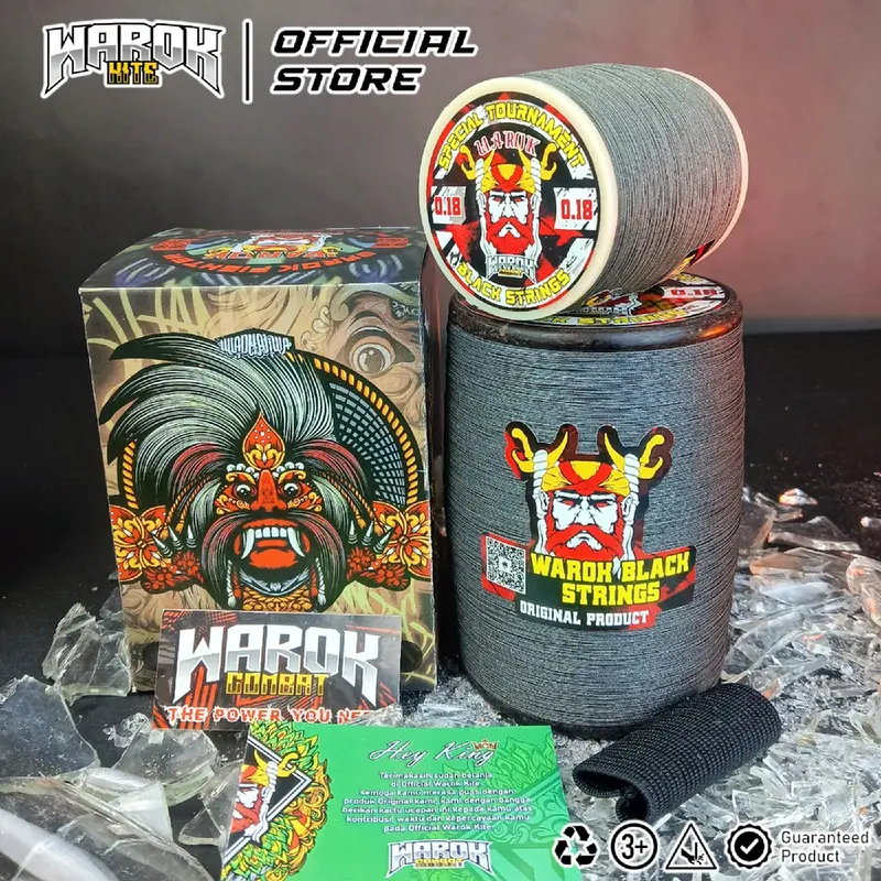 Gelasan Matot Tournament Warok BLACK STRINGS 0,22 Import ( Bahan Senar Matot Hitam Import ) 0