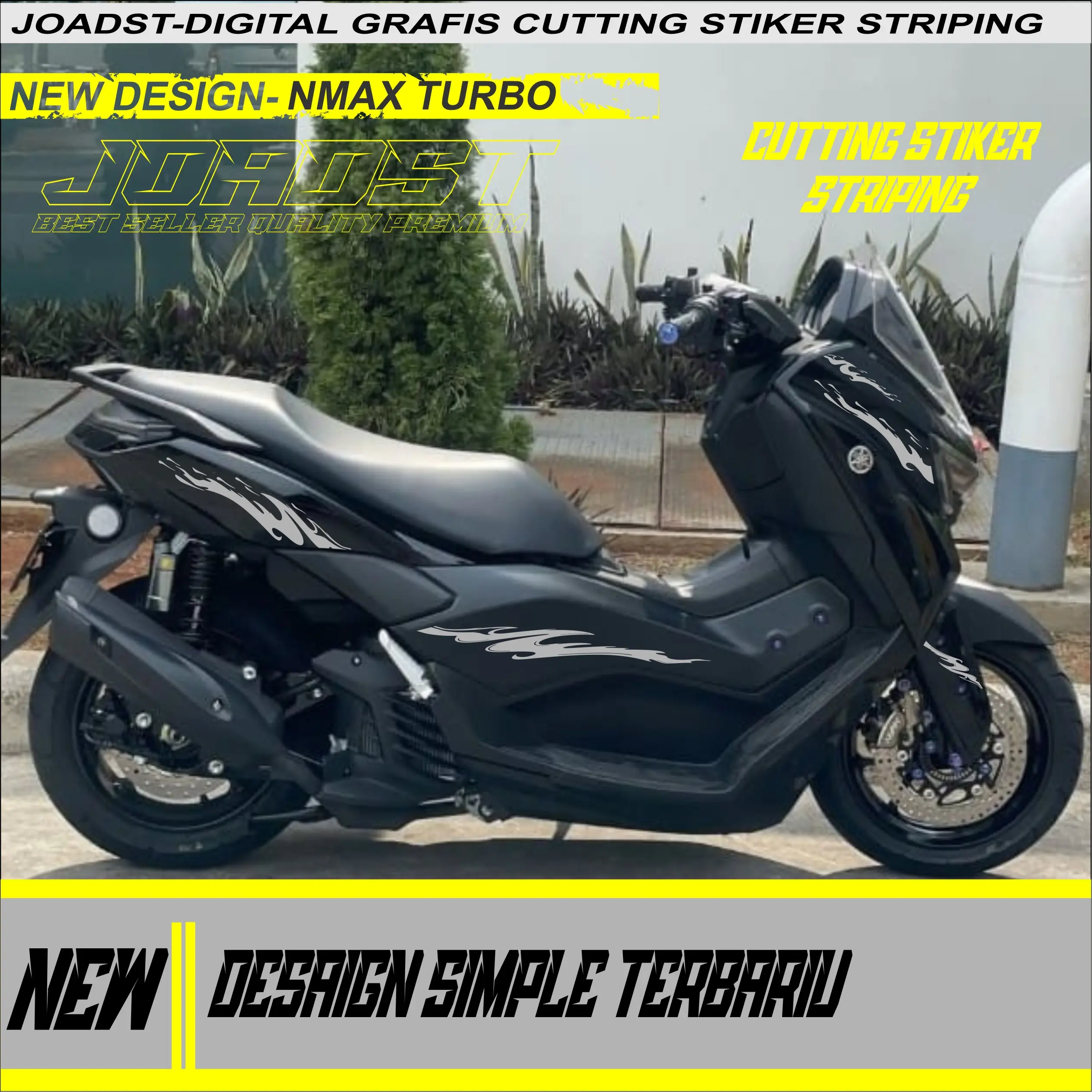 Cutting Sticker Striping  Variasi Nmax Neo Turbo New Desaign Simple Motorcycle