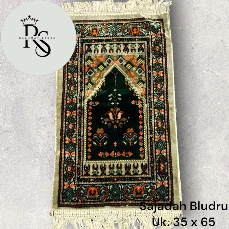 Rachmat Store Sajadah Bludru Premium Mini Muka Tebal Ukuran 35x65 Bahan Halus Lembut dan Sudah Ada Anti Slip  Muslim Nyaman Turki Haji 5