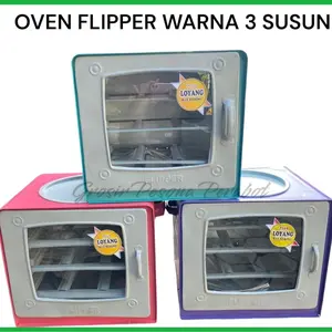 OVEN TANGKRING FLIPER OVEN CAKE TUTUP KACA FREE LOYANG BULAT 3PCS