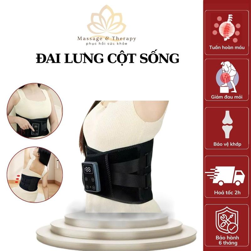 Đai lưng cột sống thoát vị đĩa đệm Therapy WNK-571, Đai massage lưng làm nóng cao cấp 2025
