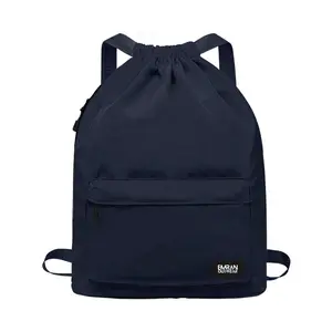 Tas Serut Ransel Sekolah Waterproof Pria Wanita Backpack Navy Hitam stylish cuci kering