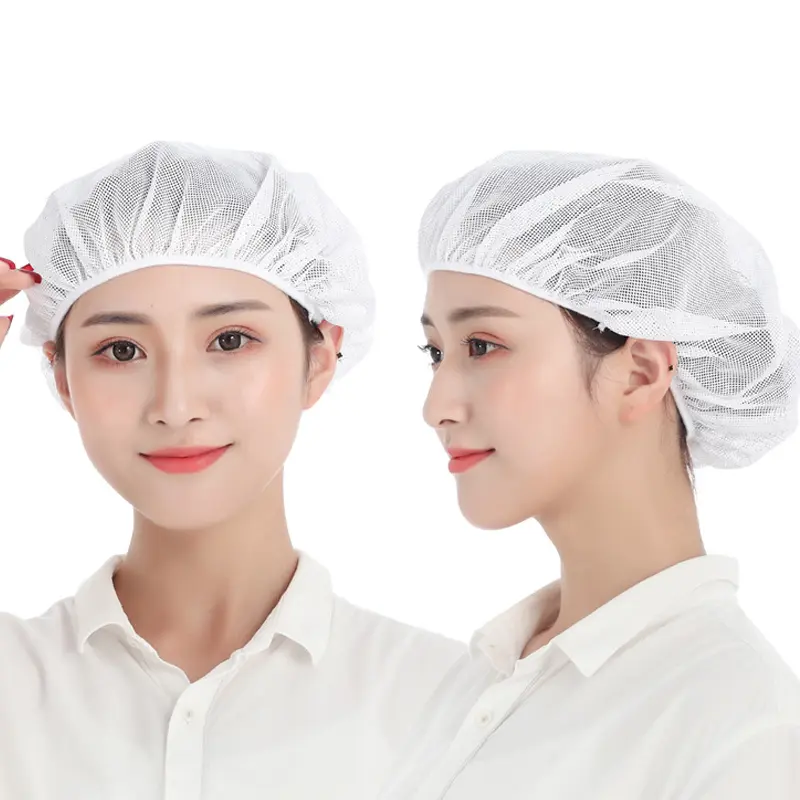 1-2Pcs Bakery Hat Mesh Chef Hat Reusable Hotel Kitchen Restaurant Catering Cooking Cap Workshop Cap Hair Cap Shower