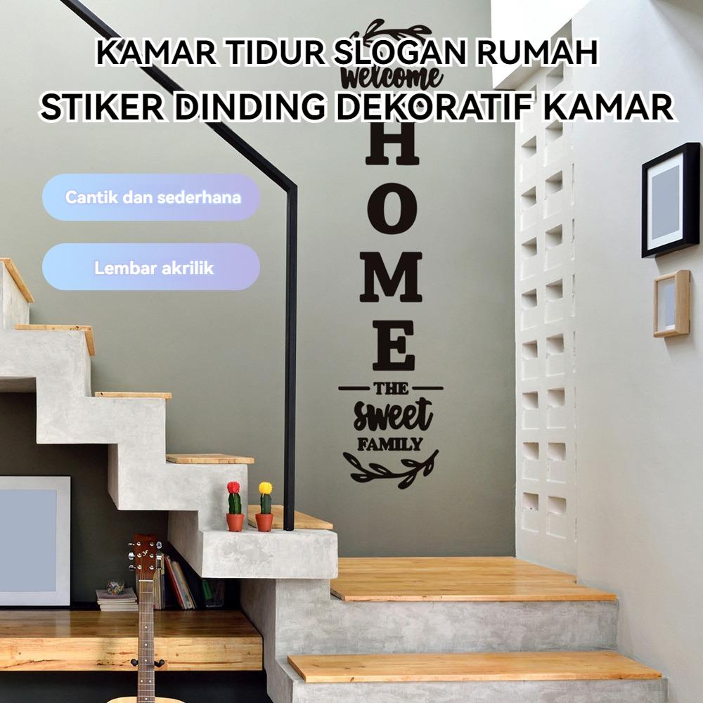 Stiker Dinding 3D "Selamat Datang di Rumah": Dekorasi ruangan modern, stiker dinding keluarga yang hangat dan mempercantik suasana rumah. Dekorasi rumah kreatif dengan pesan sambutan yang meningkatkan rasa memiliki.