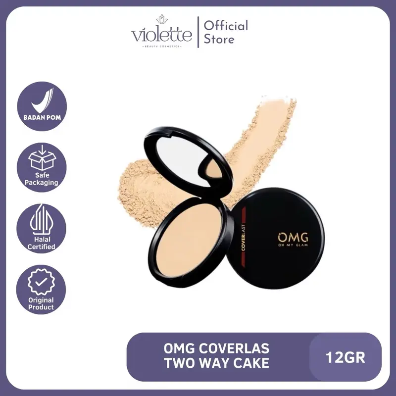 OMG Oh My Glam Coverlast Two Way Cake 12 Gr | TWC | Bedak Padat 0