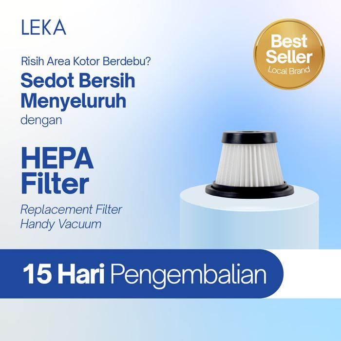 Gambar LEKA - Filter VC327 Handy Vacuum Cleaner -  Penyedot Debu Wireless Untuk Mobil dan Rumah dari LEKA Indonesia Kota Administrasi Jakarta Barat Tokopedia
