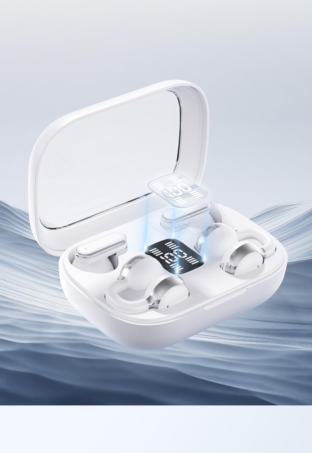 【Dua pasangan headphone】Q10 Bluetooth TWS nirkabel Earbud kualitas tinggi suara klip telinga + In-ear earphone ultra panjang jangka hidup pengurangan kebisingan headphone nirkabel olahraga headset game latensi rendah dengan LED digital