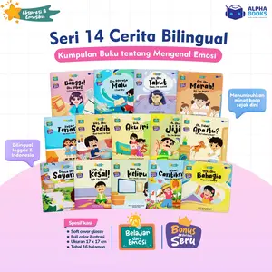 [DAPAT 14 BUKU] EKSPRESI DAN EMOSIKU: BUKU CERITA BILLINGUAL SERI MENGENAL DAN MENGELOLA EMOSI (Malu, Bahagia, Iri, Sedih, Takut, Tenang, Antusias, Kesal, Dll) Soft Cover
