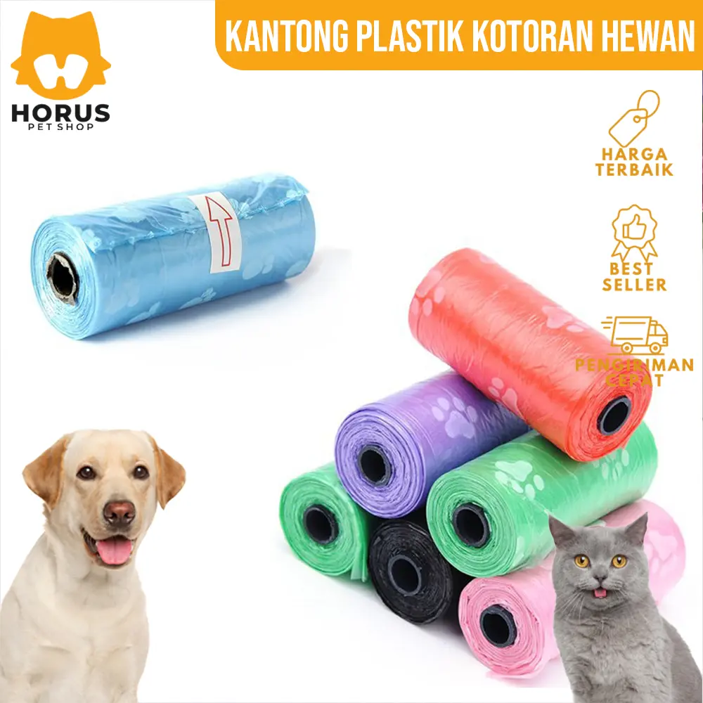 Kantong Plastik Sampah Kotoran Poop Pup Anjing Kucing Hewan Refill