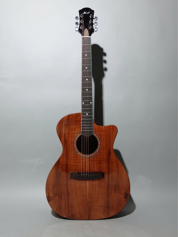 Đàn Guitar Acoustic X5 Gỗ KOA Cườm ST.Real Guitar Sài Thành Full Gỗ KOA Cườm Khảm Xà Cừ Hình Hoa Tinh Tế Dây Sơ Cua Sách Học Đàn Khóa Học Online