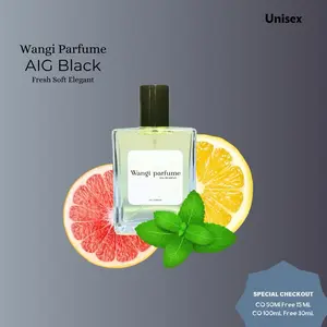 Wangi Parfume -AIG BLACK- Inspired By Wangi Parfume,Parfume Pria Tahan Lama Dengan Aroma Soft Fresh Perpaduan Bergamot Grapfruit Dan mint Terkesan Halus Elegant