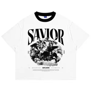 SimpliMoods Kaos Boxy Fit Oversized Tshirt Motif Savior Baju Skena Distro Katun Combed 24s Unisex