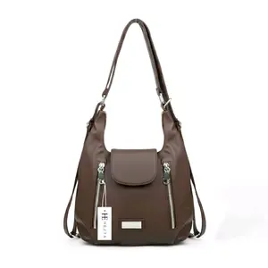 HEZTA 2in1 Tas Totebag & Ransel Wanita Bahan Nilon Lembut Anti Air Design Elegan Multifungsi Stylish dan Nyaman