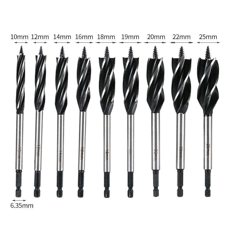 Mata Bor Kayu 4 Mata CFST / Wood Working Drill Pembuat Lubang 10mm / 12mm / 13mm / 14mm / 15mm / 16mm / 19mm / 22mm CFST 0
