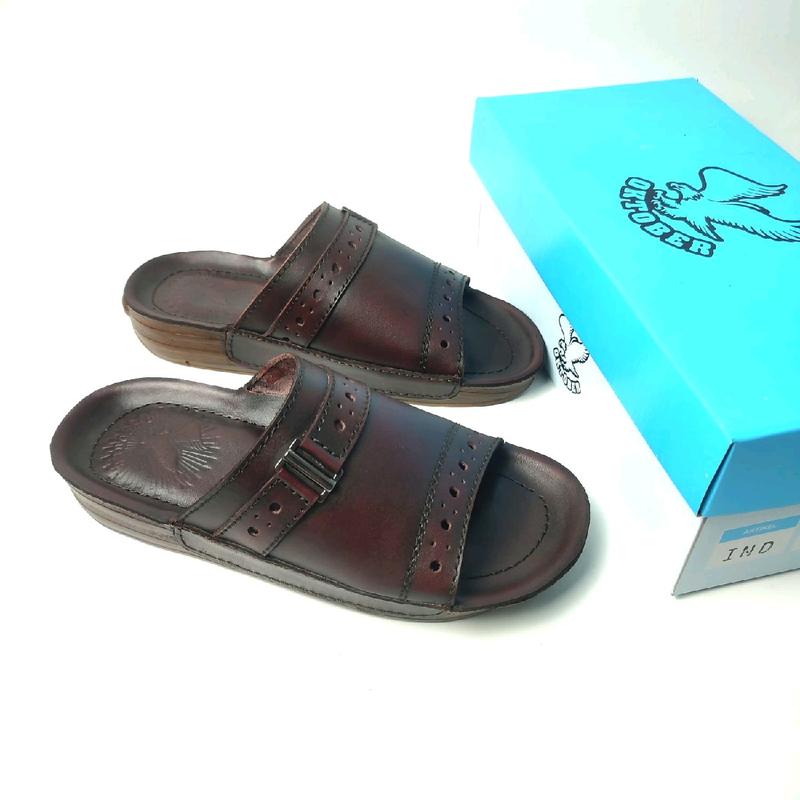 Sandal Pria Kulit Asli Full Tapak 100% Original Indian Lokal 3