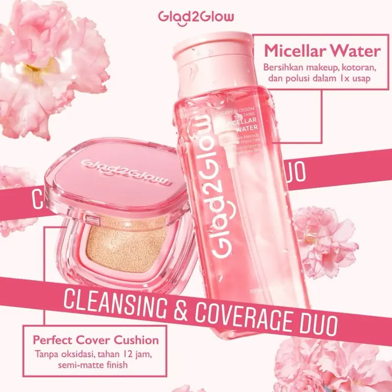 [[BUNDLING SET]] ISI G2G MICELLAR WATER JUMBO + CUSHION GLAD2GLOW 0