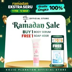 [SPECIAL LIVE] - [HARI RAYA SALE] KOJIC PLANKTON BRIGHT & GLOW SOAP 40 GR + BODY SERUM 100 GR | Mencerahkan & Meratakan Warna Kulit