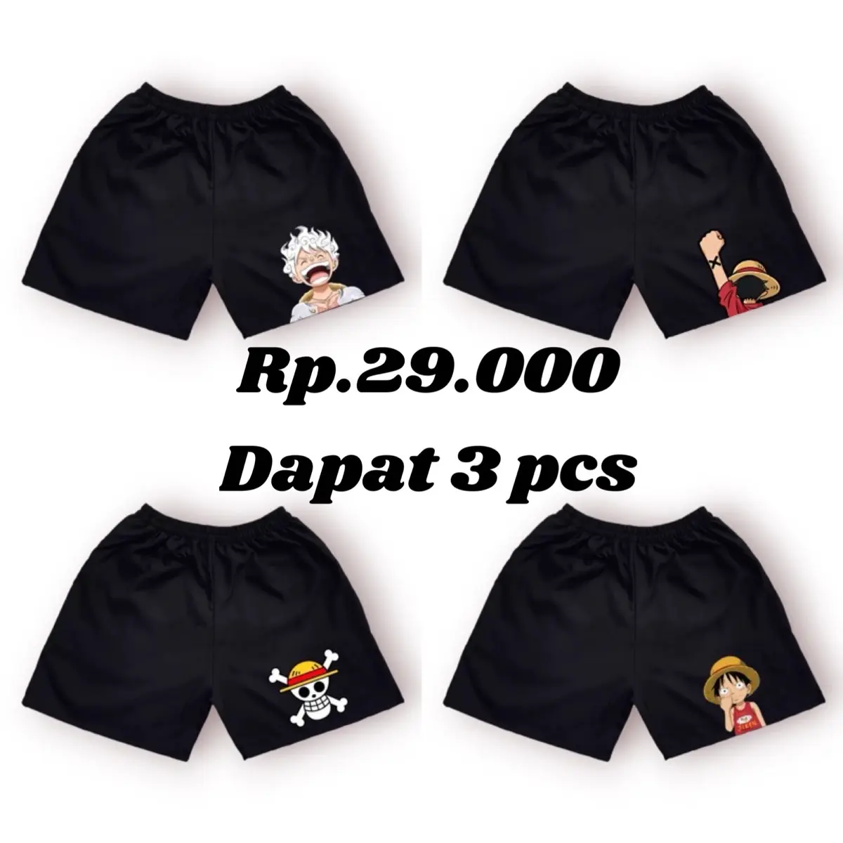 Celana pendek DTF PREMIUM 29k dpt 3pcs Celana unisex hitam santai sablon Boxer Dewasa Motif Nyaman Shorts Distro Tidur