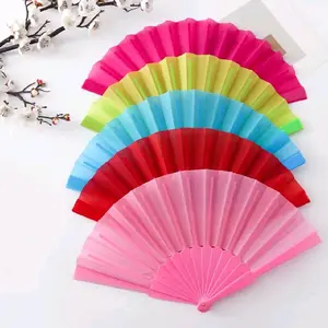 Kipas Warna Polos Kipas Lipat Warna Warni 23cm Kipas Tari
