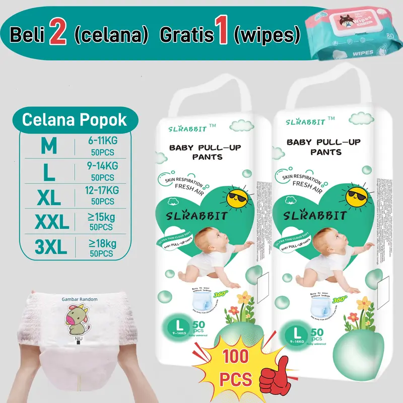 1Pack Murah Wipes Wet Tissue Tisu Basah Bayi ISI 80 LEMBAR for Popok Celana TISU BASAH 8