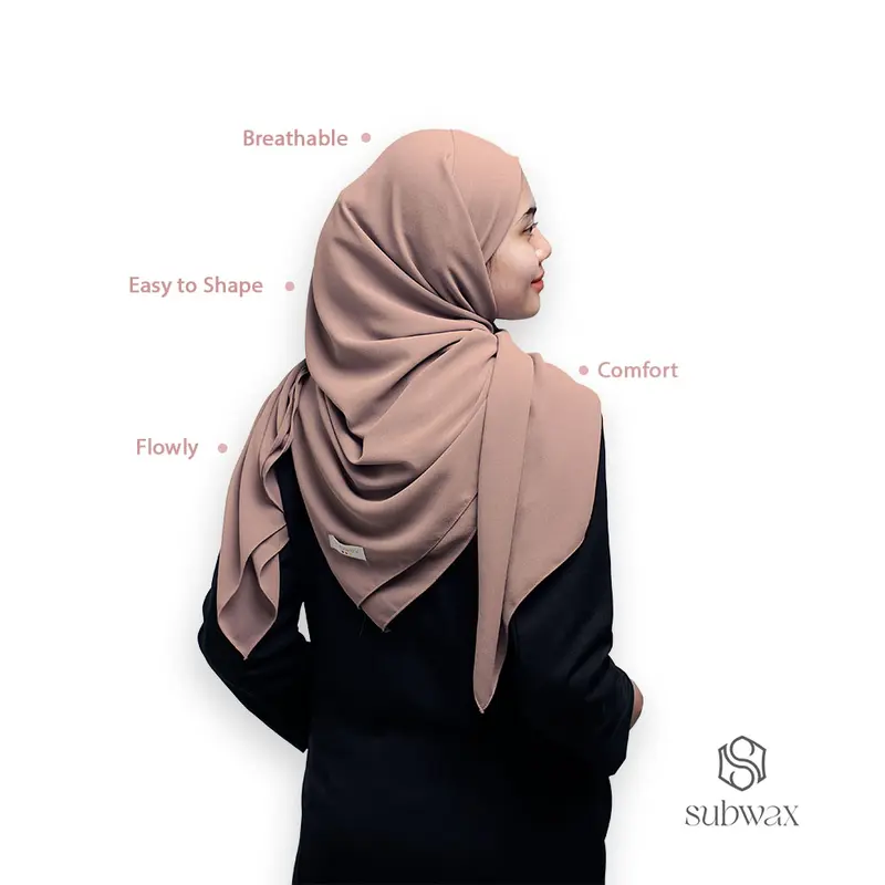 SUBWAX - Hijab Segi Empat Melayu Tali 2 Layer 2