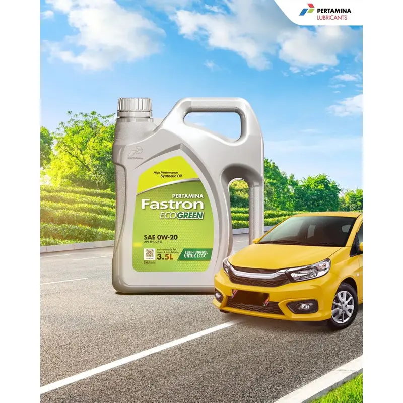 Oli Fastron EcoGreen SAE 0W-20 3,5 Liter - Pelumas Mesin Bensin Terbaru dengan Teknologi Synthetic untuk Mobil LCGC 3