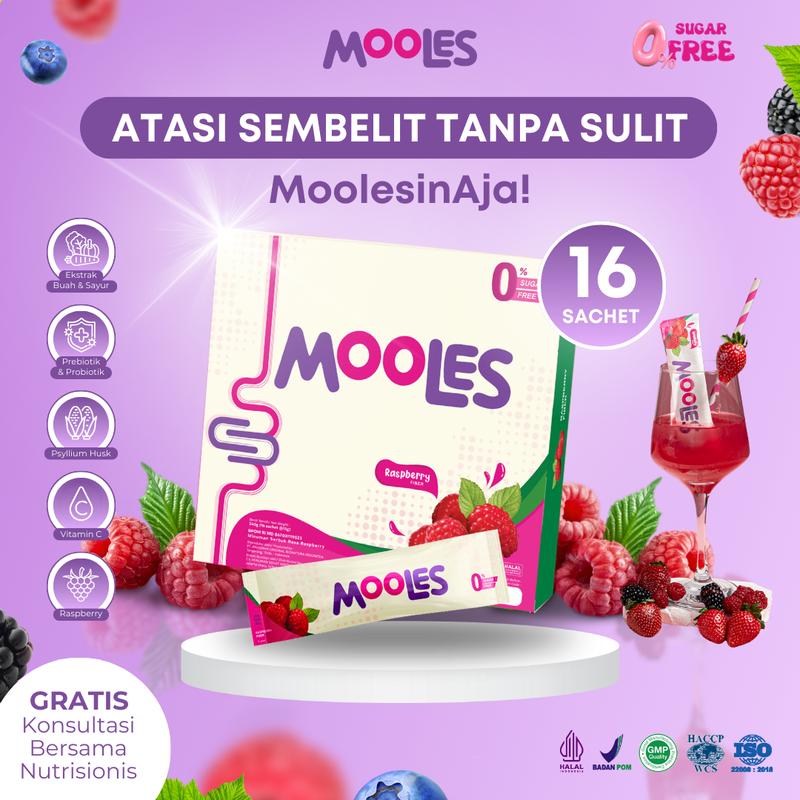 Mooles rasa raspberry - 1 Box isi 16 Sachet - Shop | Tokopedia