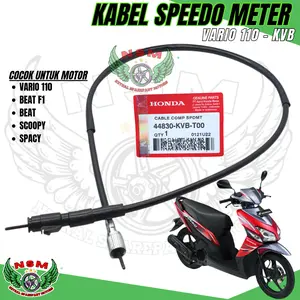 Kabel Speedometer Vario 110 KVB Beat Scoopy Spacy Beat F1 Stater Kasar Berkualitas Original 44830-KVB-T00 untuk Motor Honda