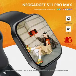 NeoGadget 2.2" AMOLED Smart Watch 11 Pro Max 10 Pro Max  Original - Waterproof Bluetooth Call NFC GPS Wireless Charging Smartwatch Wanita Pria + Free Wallpaper