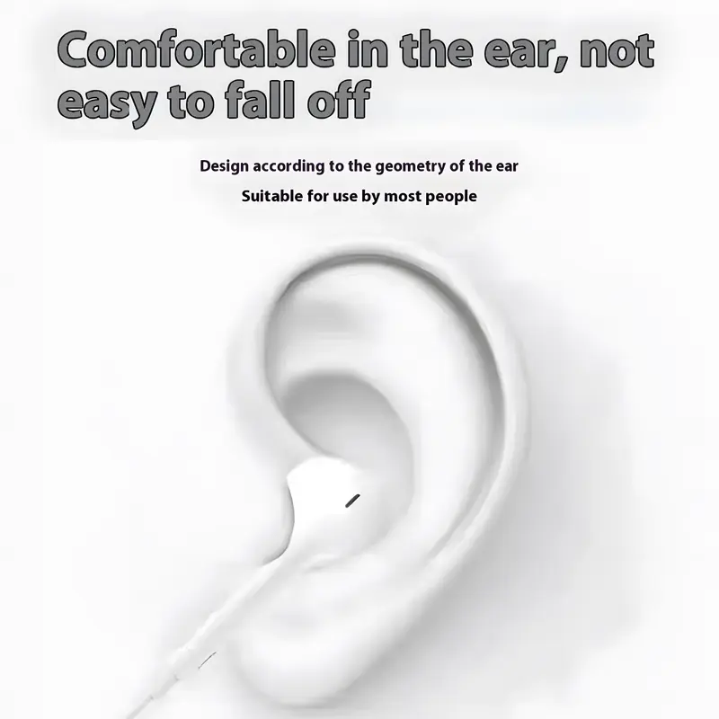 Tai Nghe Có Dây, Chất Lượng Cao, Thích Hợp Cho Apple, Android, Oppo, Huawei, Vivo, Samsung, Lỗ Tròn 3.5Mm, Có Khử Tiếng Ồn, Tai Nghe Trong Tai Nhét Tai Nghe Nhạc Earphone 4