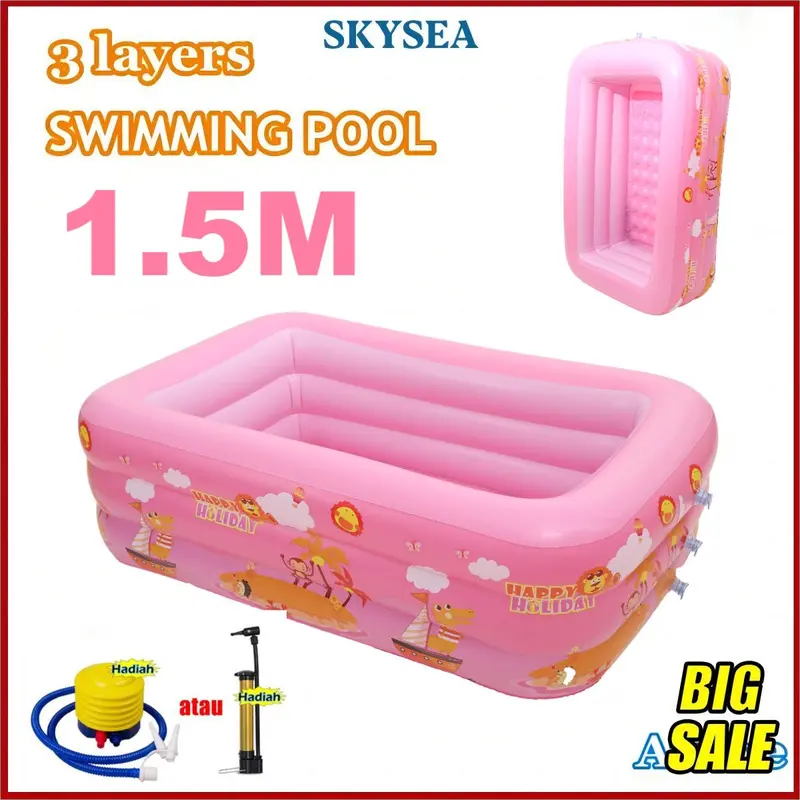 Kolam Renang Anak dan Bayi Jumbo Aquatic ukuran Meter Paket