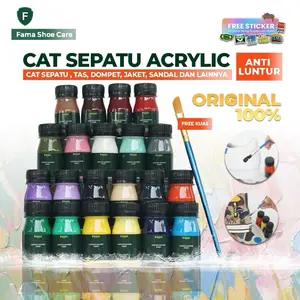 FAMA-CAT SEPATU-30ML-CAT ACRYLIC ANTI LUNTUR-CAT TOPI-CAT DOMPET-CAT TAS-CAT JAKET-CAT SANDAL