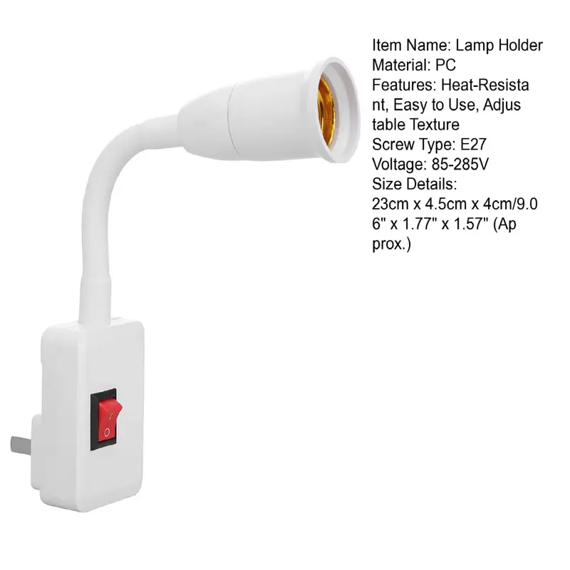Đui Đèn, [Ze], Ổ Cắm Bóng Đèn Thực Dụng Ổ Cắm Bóng LED Tiết Kiệm Năng Lượng, Giá Đỡ Mở Rộng Linh Hoạt Xoay Có Thể Điều Chỉnh Đế Đèn, An Toàn Và Chắc Chắn, Thích Hợp Sử Dụng Tại Nhà, Đèn LED 2