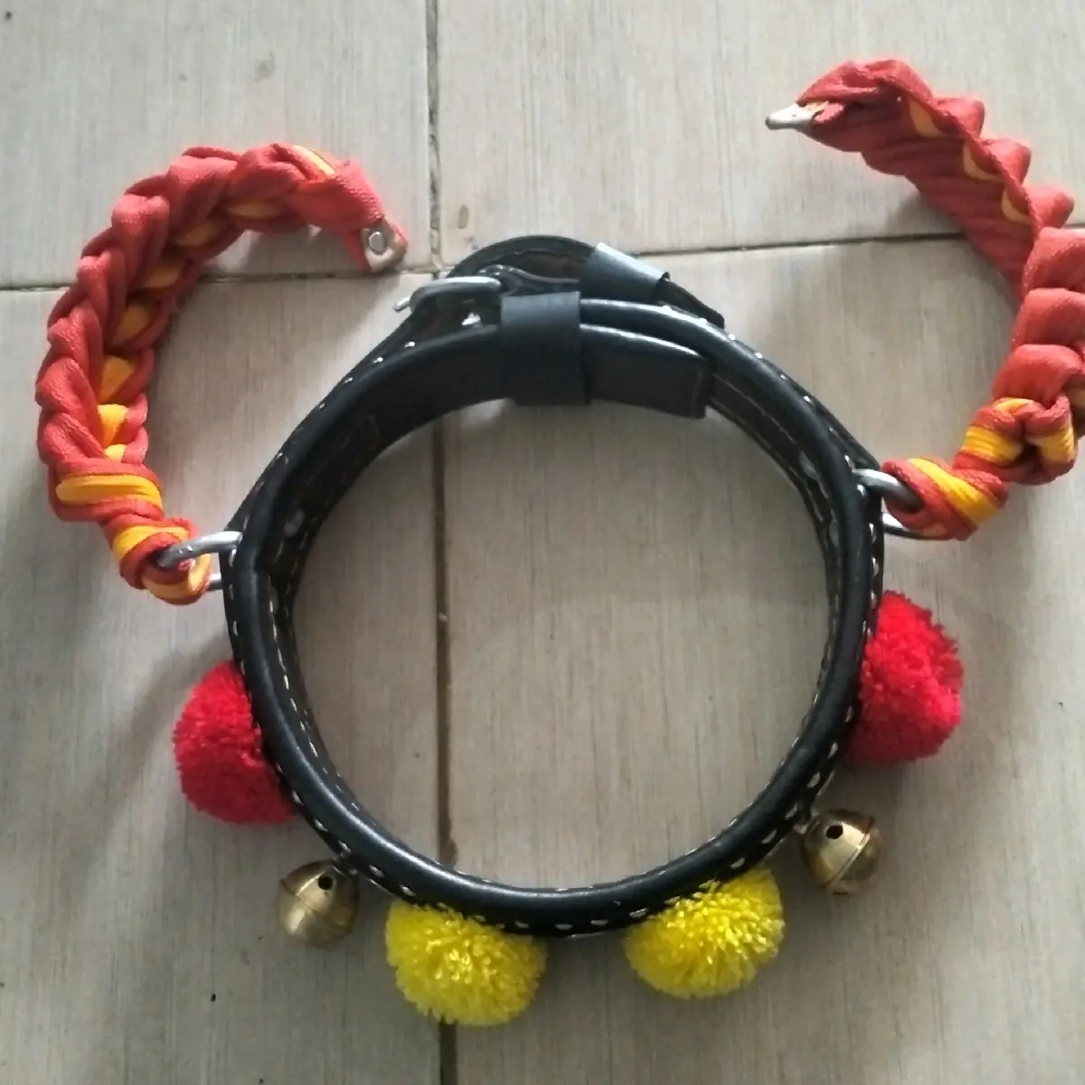 Kalung Hewan Domba Kulit Sapi Hitam Berkualitas