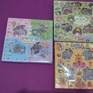 Stiker Motif Kartun Korea Lucu Anti Air Dekorasi Handbook Scrapbook DIY JM