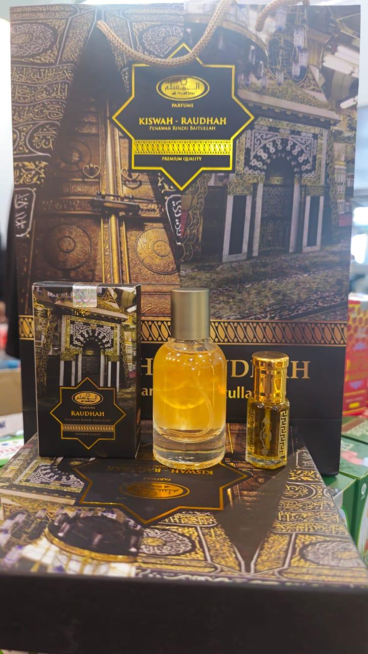 Parfum Raudhah 30 Ml Almuslimu Parfum, Parfum Aroma Raudah Masjid Nabawi Madinah Wangi Farpum Tubuh