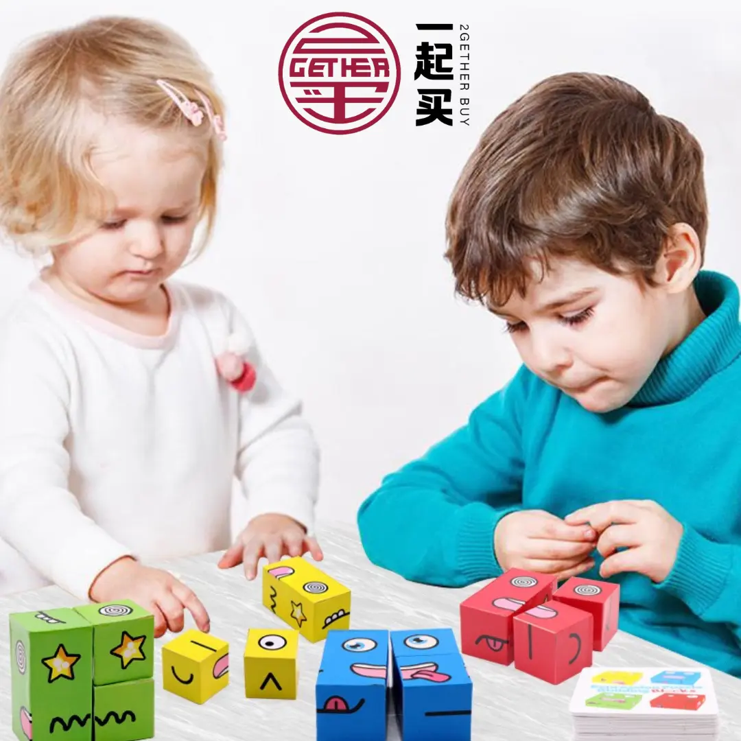 [IQ Games] IQ Games Expression Puzzle Building Blocks / 3+ Age [Train ...