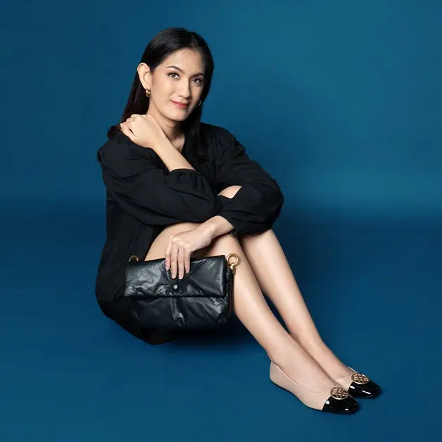 URBAN&CO Flat Shoes Wanita Sepatu Flats Perempuan Kerja Hitam - Aruna 2