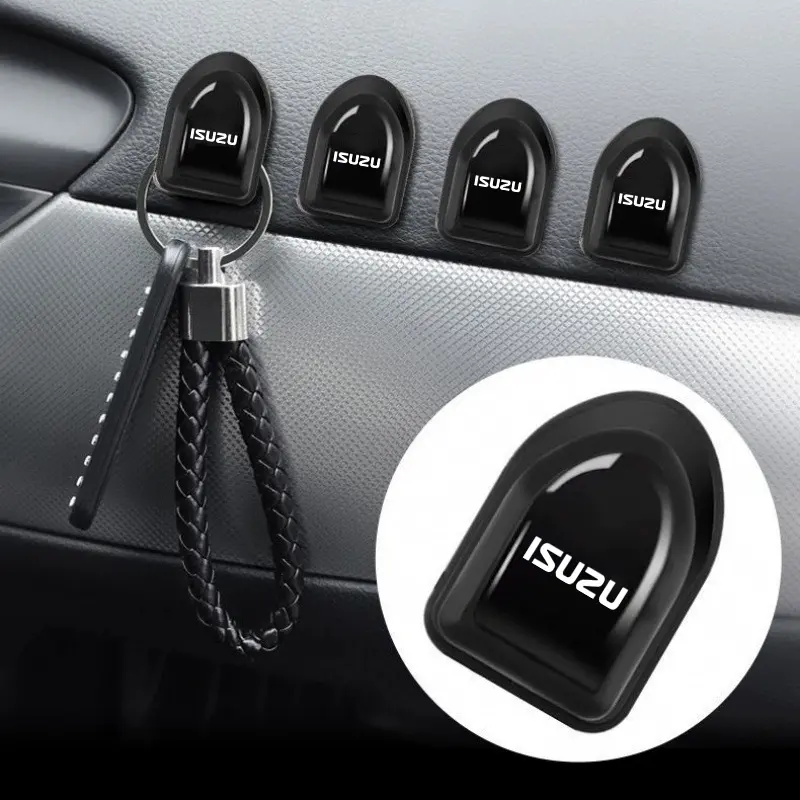1PCS/4PCS Car ABS Mini Hook Suitable for Isuzu Crosswind Panther Mux D Max Alterra Hilander Sportivo USB Data Cable Hook Key Mask Multi-function Flexible Storage Hook Sticker