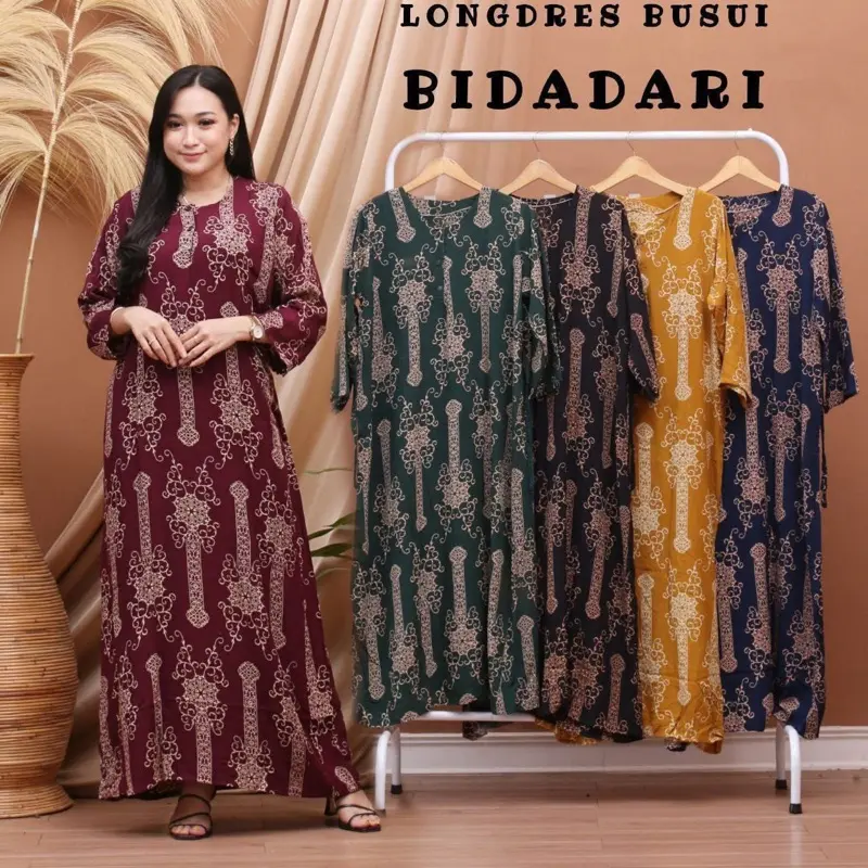 Aneka Daster Hits Ld110 100rb dapat 3pcs Daster Lengan Panjang Nyaman Wanita Rayon Kancing 6