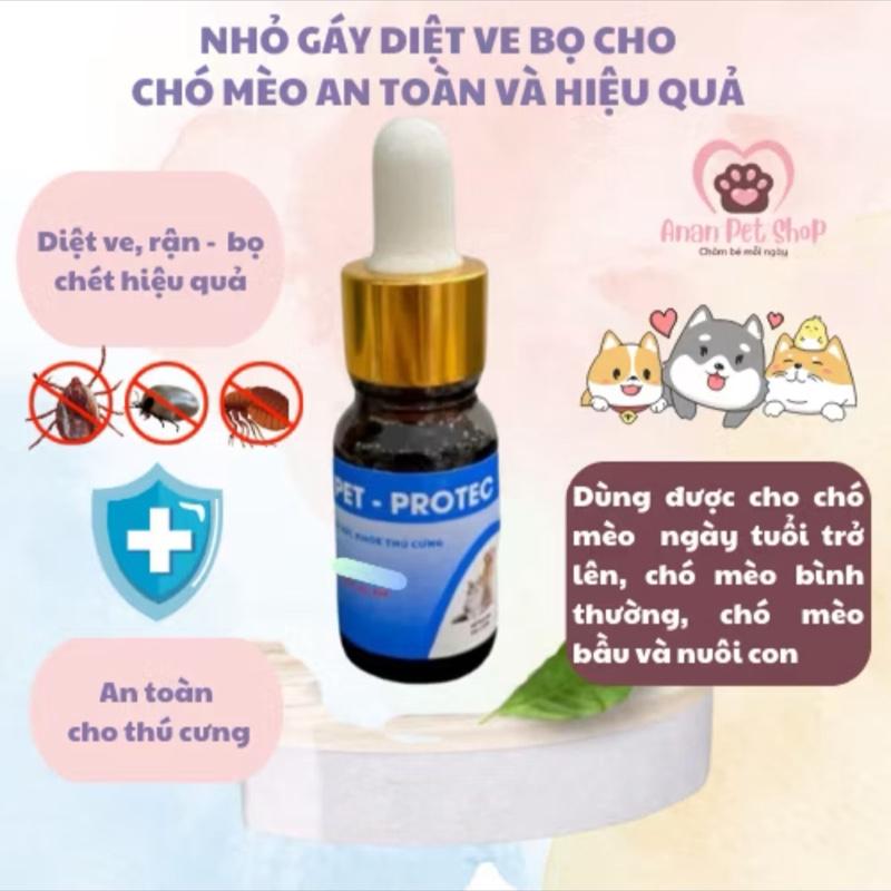 Nhỏ gáy phòng và loại trừ ve rận chó mèo và thú cưng