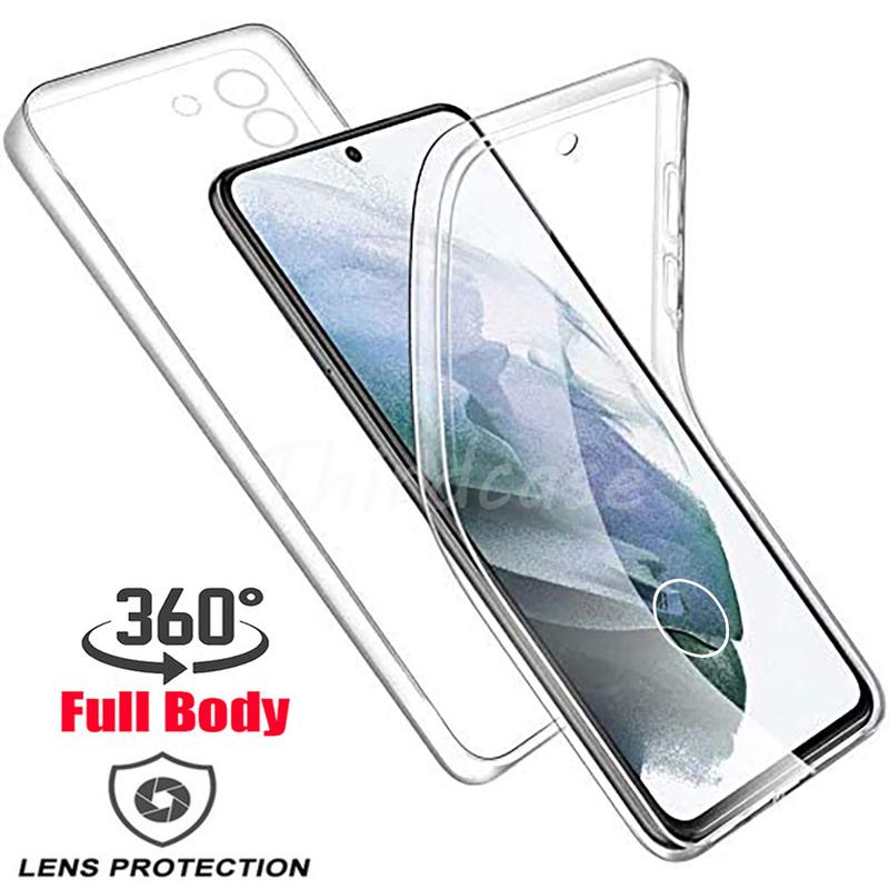 Product Introduction of 360 Full Body Screen Protector Case for Samsung Galaxy S22 S23 Ultra S21 FE S20 Plus S20 S22 Plus Double Layer PC+Silicone Case 1