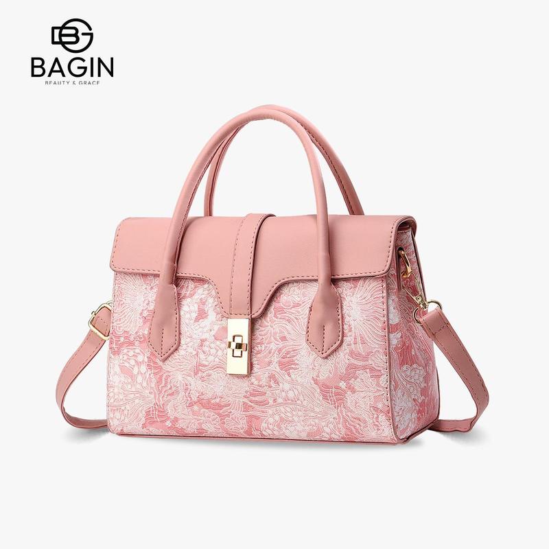 【Shop Túi Xách Nữ Họa Tiết Thêu Tinh Tế Sang Trọng Kèm Dây Đeo Chéo [gy-860]