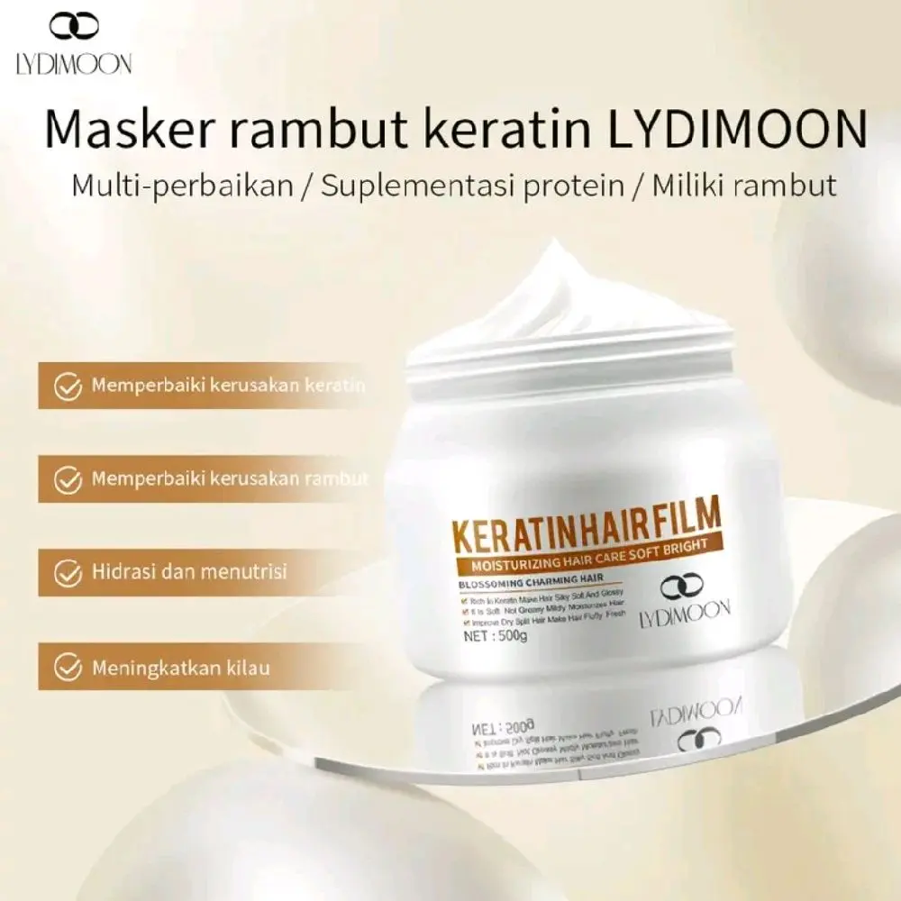 [PROMO] LYDIMOON KERATIN HAIR FILM MASKER RAMBUT ANTI HAIR FALL MENGATASI KERUSAKAN RAMBUT MERAWAT KESEHATAN RAMBUT