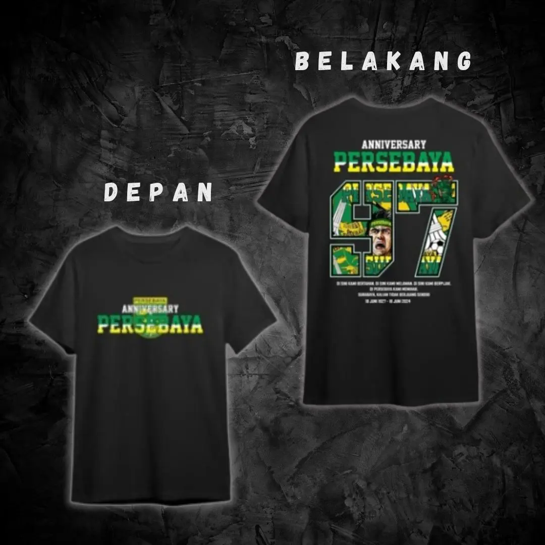 ZULMY - Kaos Persebaya Anniversary 97 kece - Tshirt Unisex - Kaos Pria dan Wanita - Kaos Catton Cambed