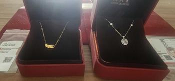 Product Review of 【Chow Tai Seng】18K Au750 Gold Bean Beads Minimalist Daily Fashion Jewelry Necklace from 🥧**🥧 0